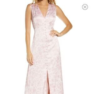 Wayf The Francis Pink Rose Sleeveless Dress